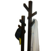 Double Tree Coat Rack in Dark Walnut