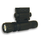 Red Laser Sight with Weaver Mount and Led Flashlight with Quick Release Combo