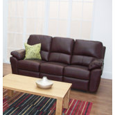 Monzano Three Fixed Seat Sofa in Chestnut