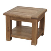 Danube End Table in Weathered Oak