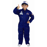 Flight Suit with Embroidered Cap Costume