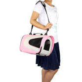 Zippered Sporty Mesh Pet Carrier in Pink