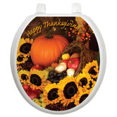Holiday Toilet Seat Applique with Bountiful Harvest Design