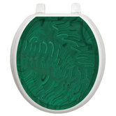 Classic Toilet Seat Applique with Malachite Design
