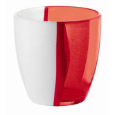 Happy Hour Two Toned Water Glass in Red