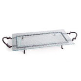 Textured Glass Plate on Iron Stand
