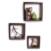 3 Pieces Nesting Square Shelf Set