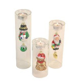3 Pieces Christmas Tealight Holder Set