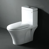Milano Contemporary Elongated One Piece Toilet with Dual Flush in White