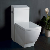 Aphrodite Contemporary Elongated One Piece Toilet in White