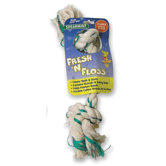 Fresh-N-Floss Two Knot Bone Dog Toy with Spearmint Flavor