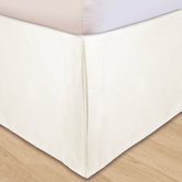"Hike Up Your Skirt" Solid Microfiber Bedskirt in Ivory