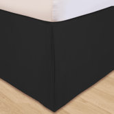 "Hike Up Your Skirt" Solid Microfiber Bedskirt in Black