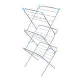 Three Tier Trio Concertina Indoor Drying Rack in Silver
