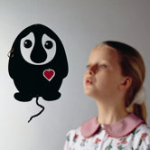 Puffing Troll Heart Mobile in Black / Red