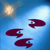 Abstract Stella Nova Mobile in Red