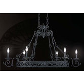 Oxford 6 Light Pot Rack Chandelier