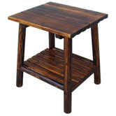Accent Log Side Table