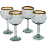 Globe Wine Glass in Amber (Set of 4)