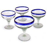 'Happy Hour' Margarita Glass (Set of 4)