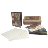 The Teerasak Chaiwong Artisan Golden Thai Saa Paper Greeting Card (Set of 8)