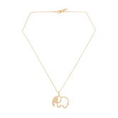 The Jantana Artisan Gold Plated Sunlit Elephant Pendant Necklace