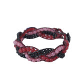 The Siriporn Artisan Onyx and Agate Shadow Rose Braided Bracelet