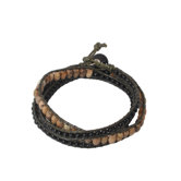The Siriporn Artisan Onyx and Jasper Midnight Orchid Wrap Bracelet
