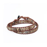 The Siriporn Artisan Earthly Melody Jasper Wrap Bracelet