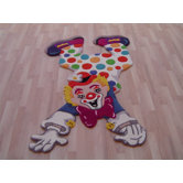 Kinder Clown Fun Multi Kids Rug