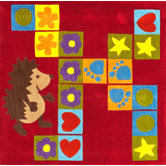 KinderLOOM kids Play Red Kids Rug
