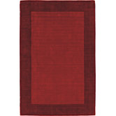 Bella Solid Border Red Rug