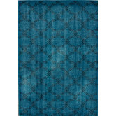 Vintage Overdyed Moroccan Trellis Navy Rug
