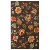 Pop Bold Floral Chic Brown Rug