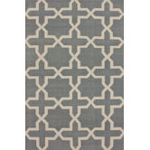 Marbella Moroccan Trellis Grey Kilim Rug