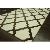 Marbella Moroccan Trellis Ivory Kilim Rug