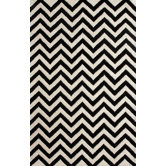 Gradient Chevron Black Rug