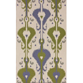 Trellis Green Ikat Rug