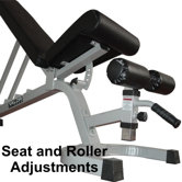 Adjustable Utility Bench FID with Wheels