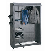 Standgarderobe "Tassi" in Aluminium / Schwarz / Grau