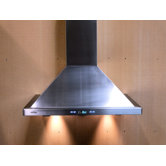 Stainless Steel 36" x 24" Island Mount Range Hood with 900 CFM