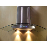 Stainless Steel 36" x 20" Wall Mount Range Hood with 900 CFM