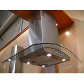 Stainless Steel 36" x 24" Island Mount Range Hood with 900 CFM