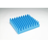Convoluted Wheelchair Cushion with Back and Blue Polycotton Cover