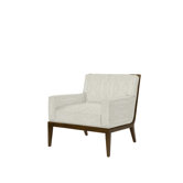 Modern Glamour Linen Felicia Fabric Lounge Chair