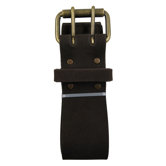 Heavy Top Grain Oiled Leather 2" Work Belt with Double Prong Roller Buckle