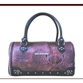 Faux Leather Handbag Pet Carrier in Deep Burgundy