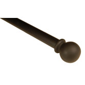 Classic Ball 1.25" Curtain Rod in Black