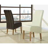 Florence Leather Dining Chair with Dark Brown Seat
