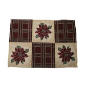 Seasonal Poinsettia Plaid Designs Place Mat